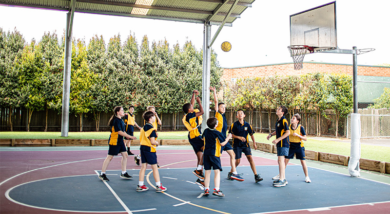 Basketball and Netball Courts at St Mathews Primary Windsor