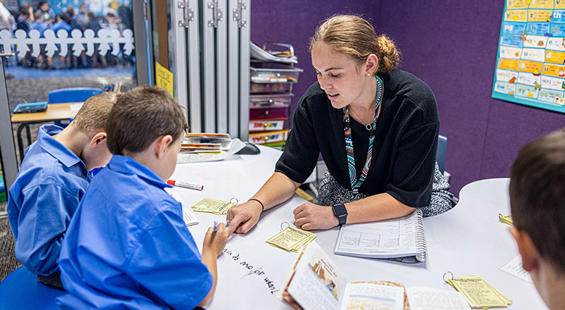 Teaching literacy at St Mathews Catholic Primary Windsor