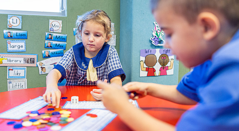 Maths lesson at St Mathews Catholic Primary Windsor