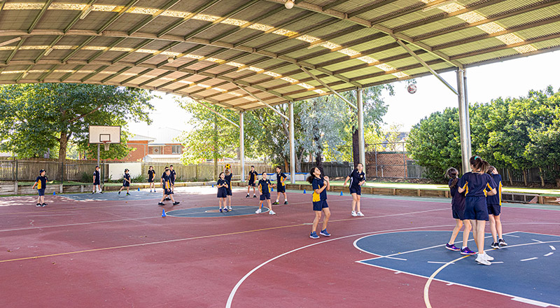 St Matthew's Catholic Primary Windsor undercover basketball court